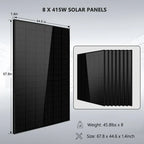 SunGold Off-Grid Solar Kit | 6500W/8000W 48VDC 120V/240V | LiFePO4 10.24KWH/20.48KWH Lithium Battery | 3320W Solar PV