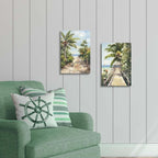 Two Panel Tropical Seascape Canvas Art 11x16 Gallery Quality