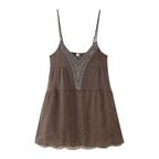 Women Clothing Beaded Sequined Embroidered Suspender Dress
