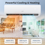 17000 BTU 208/230V Mini Split Air Conditioner and Heater Pump System