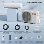 17000 BTU 208/230V Mini Split Air Conditioner and Heater Pump System