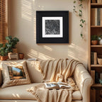 Framed Premium Natural Marble Wall Art 14x14 Inches