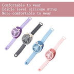 360¬∞Rotation Kids Portable Wrist Strap Mini Watch Hand Held Fan Cat Design