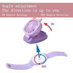 360¬∞Rotation Kids Portable Wrist Strap Mini Watch Hand Held Fan Cat Design