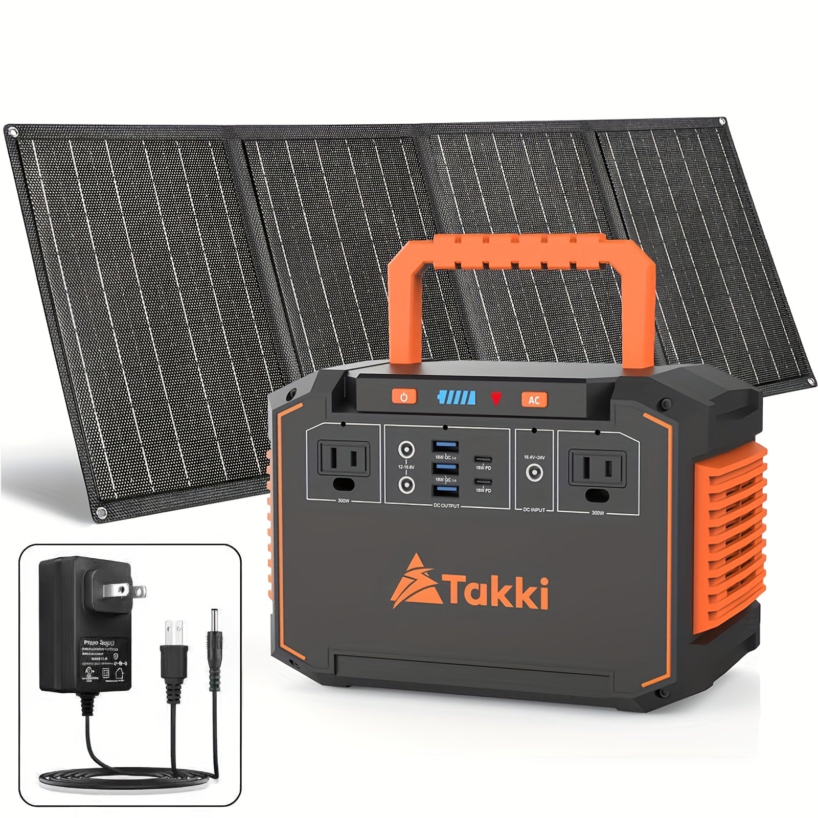 Portable Solar Generator Power Station with 30W Solar Panel & Backup Suitable for Outdoor, RV, Camping, Emergency - 24000mAh USB Portable Bank for CPAP, Laptops, Fans, Lights, for Home Use (Solar Panel Optional)