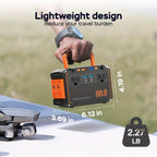 Portable Solar Generator Power Station with 30W Solar Panel & Backup Suitable for Outdoor, RV, Camping, Emergency - 24000mAh USB Portable Bank for CPAP, Laptops, Fans, Lights, for Home Use (Solar Panel Optional)
