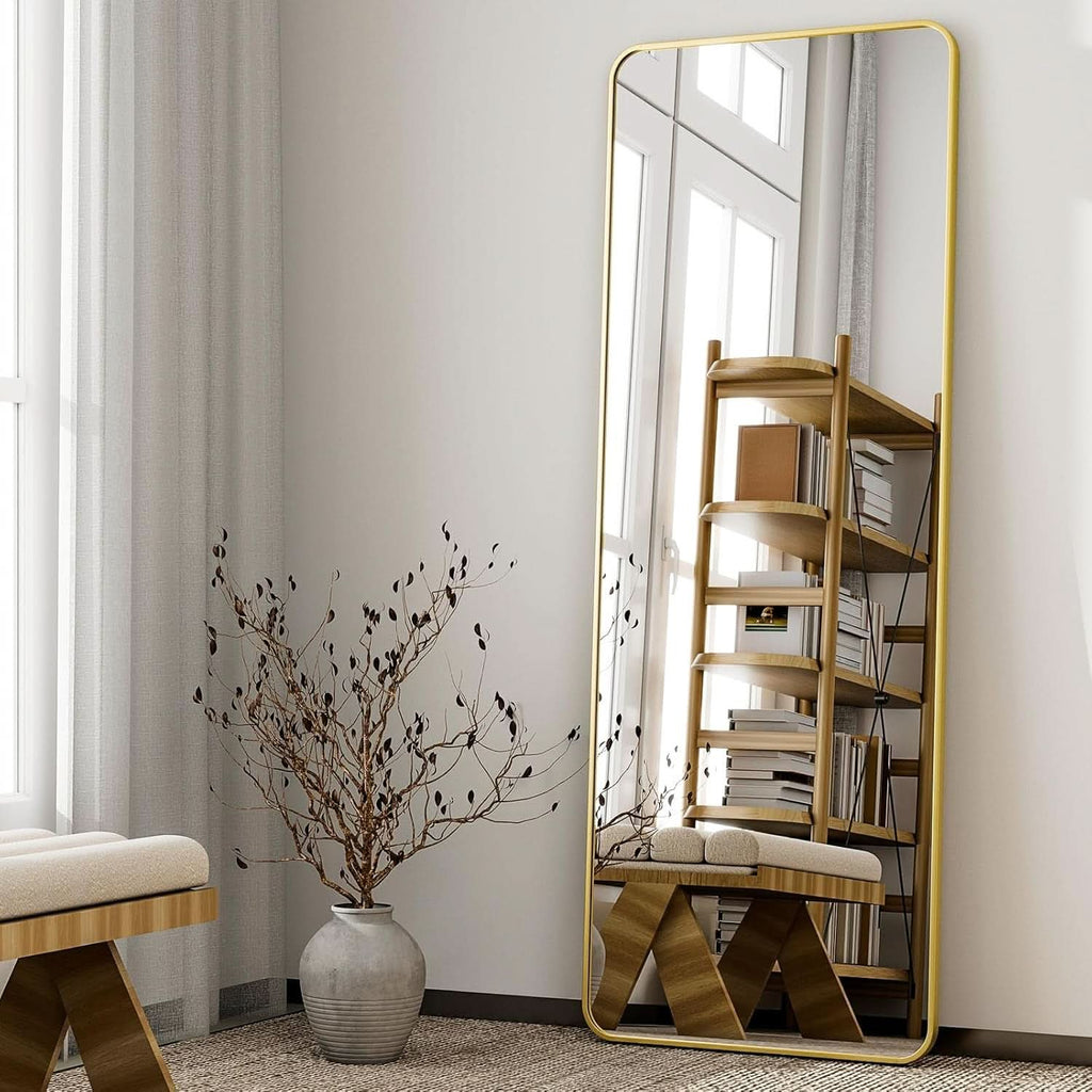 Goldtone 56X21 Complete Length Floor Standing Mirror