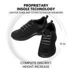 CALTO - Q216 - 2.8 Inches Taller (Black/Grey) - Ultra Lightweight