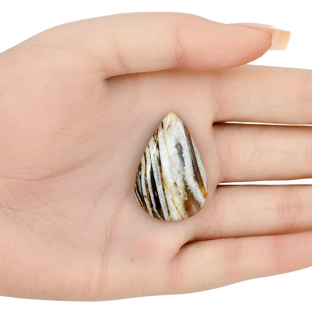 Stick Agate 33.78x22.8x5.6 mm Pear Gemstone LS01215-16