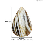 Stick Agate 33.78x22.8x5.6 mm Pear Gemstone LS01215-16
