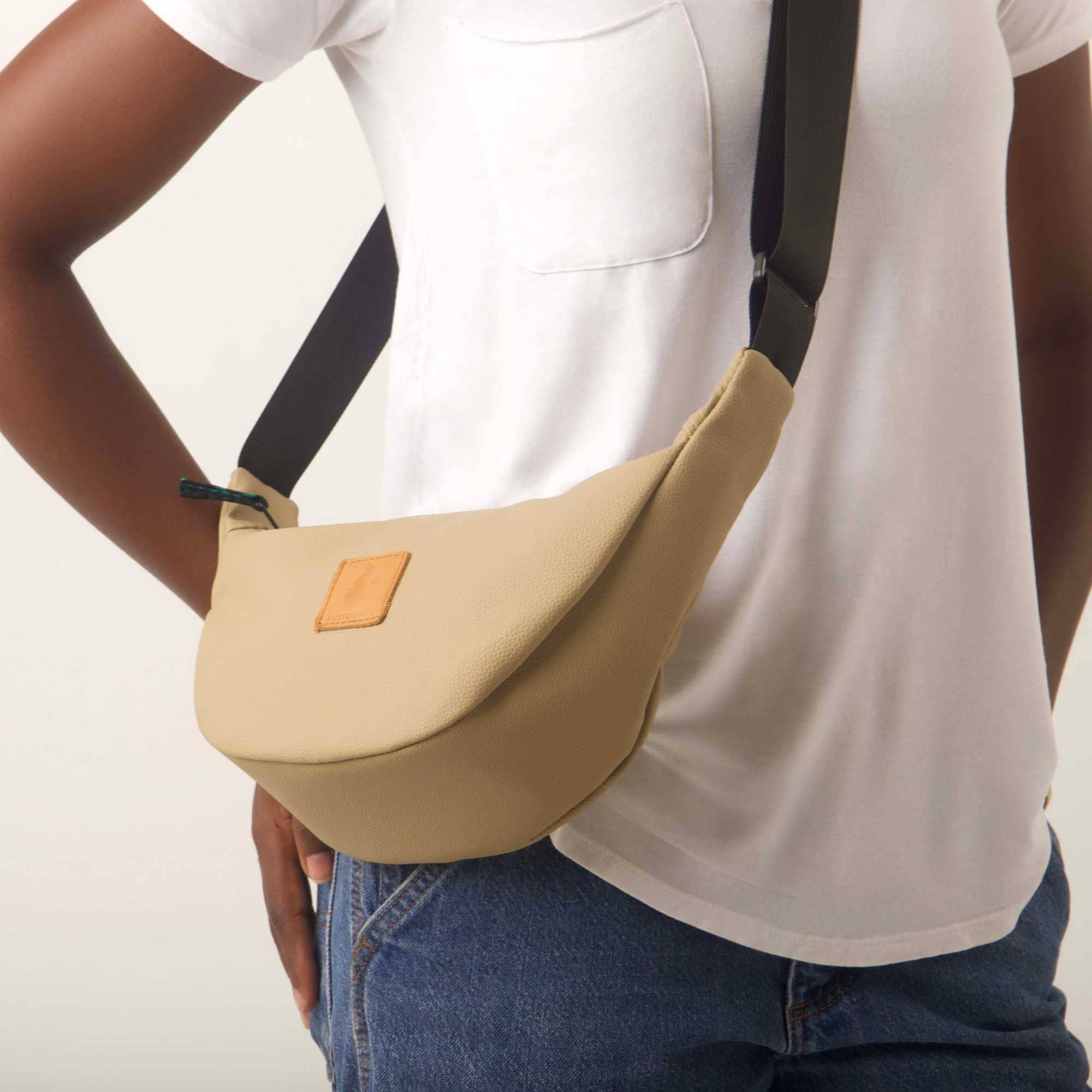 Round Mini Vegan Leather Shoulder Bag - Vegan Leather Purse