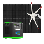 Nature's Generator Lithium 6000 with Solar Panels and Wind Turbine