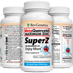 Super Z - Nano Quercetin with Zinc in Micelles Supplement - Advanced Micelle Ionophore Formula for Anti-aging Health - Immune to plain Zinc- Better than liposomal -By RevGenetics
