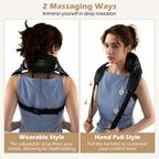 Neck Shoulder Massager with 2 Heat Levels for Pain Relief-Black