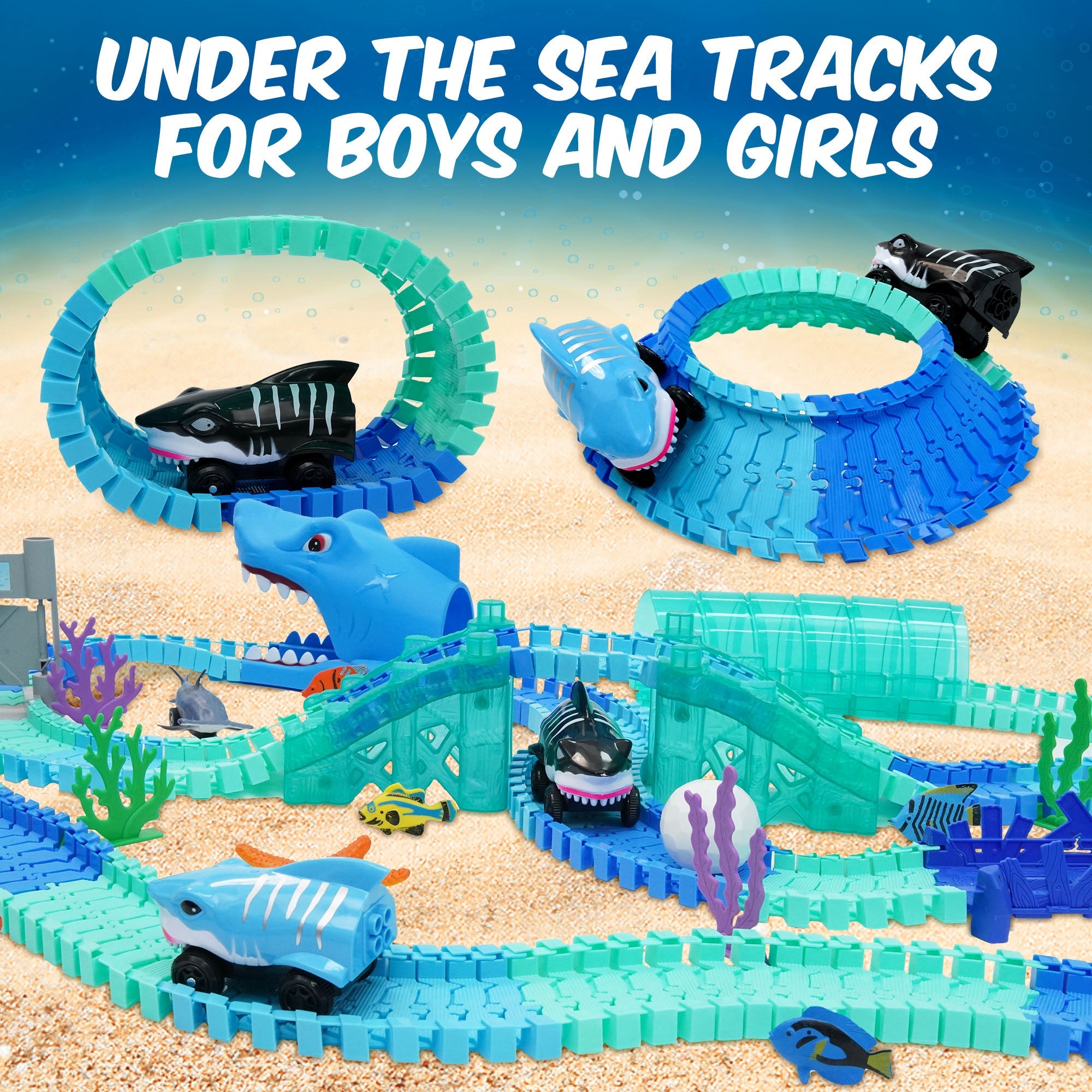 USA Toyz Ocean Race Tracks for Kids- 265pk