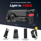 Foldable Electric Scooter for Adults — 350W Motor, 36V 7.5Ah Removable Battery, Smart App Control, 25 km/h (15.5 mph)
