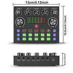 Audio Mixer with Voice Changer - Podcast Sound Card for Phone, Gaming, Karaoke & Live Streaming