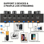 Audio Mixer with Voice Changer - Podcast Sound Card for Phone, Gaming, Karaoke & Live Streaming