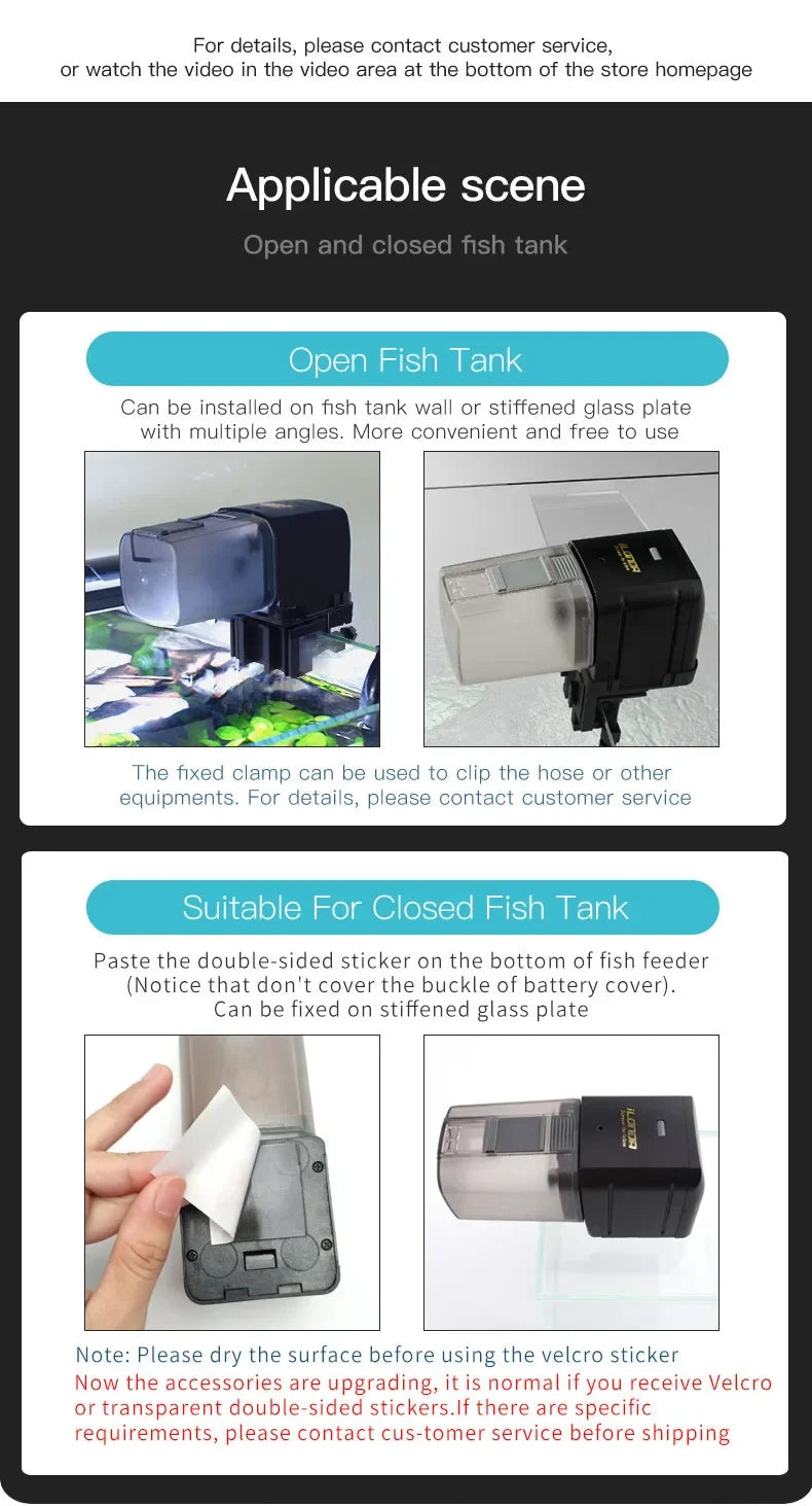 Automatic Aquarium Fish Tank Feeder Timing/Wifi Wireless Smart Phone App Intelligent Speaker Voice Remote Control Fish Feeding