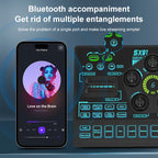 48V Audio Mixer with Voice Changer - Podcast Mixer & USB Sound Card for Phone, Gaming, Karaoke, Live Streaming
