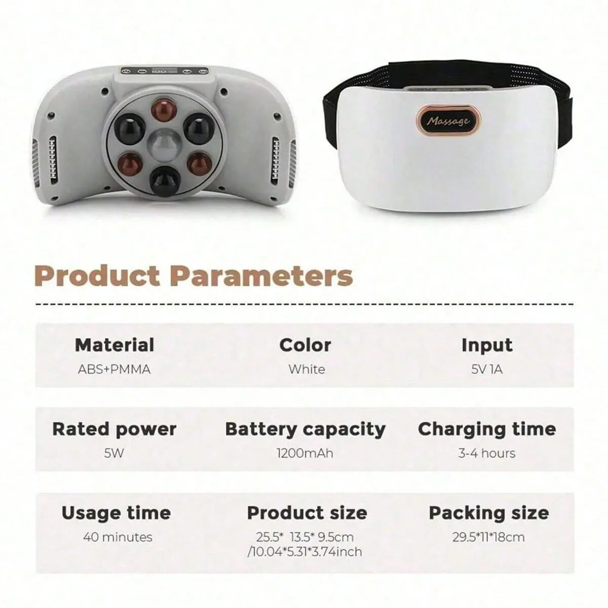 Electric Abdominal and Knee Massager Vibrating Body Massage Device for Pain Relief