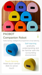 PAOBOT Intelligence Robot Companion Emo Robot Pets Interactive Smart Robot Toy Mini Desktop Robot Electronic Tamagotchi