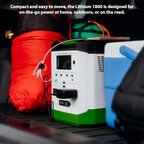 High Capacity Lithium 1800 Solar Generator and Transfer Switch