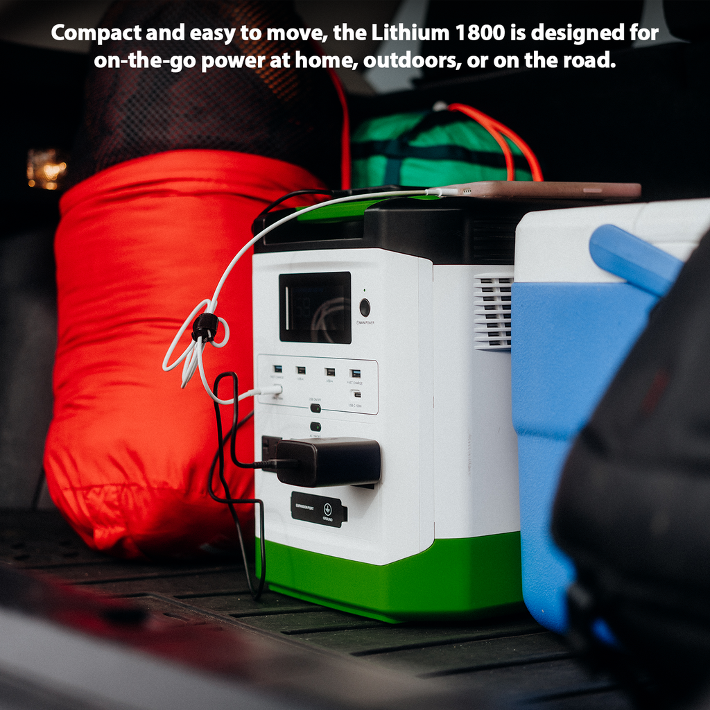 High Capacity Lithium 1800 Solar and Wind Generator