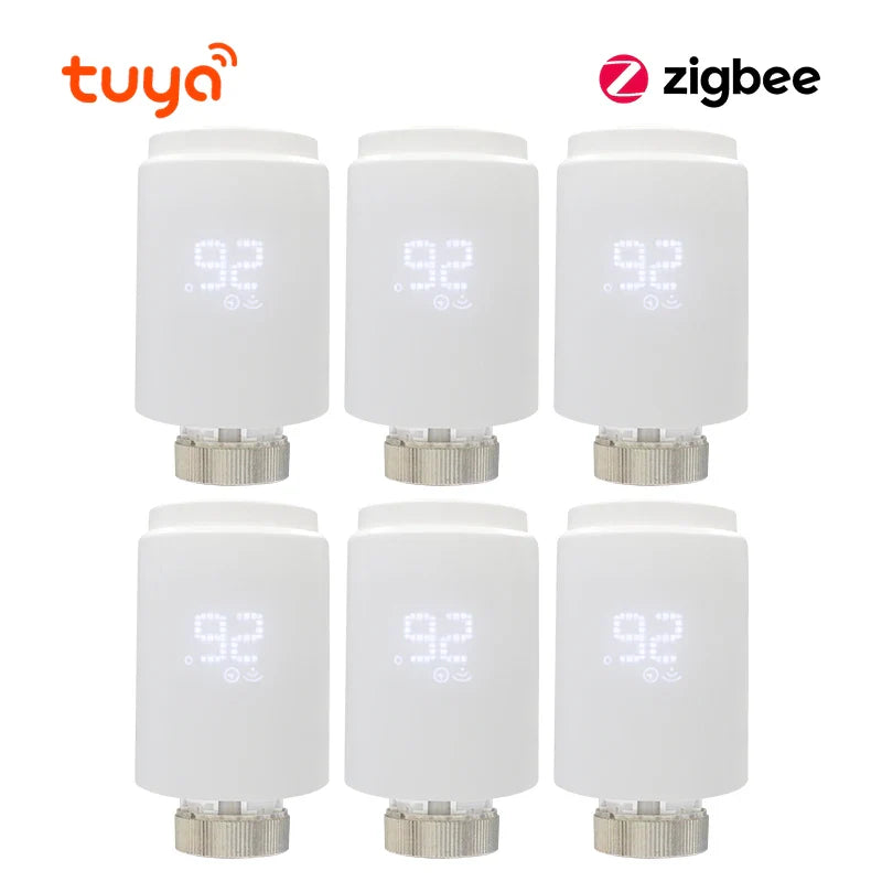 Tuya Smart Home Zigbee 3.0 Thermostatic Valve Radiator Zigbee Thermostat Radiator Zigbee Thermostatic Valve Alexa Google Home