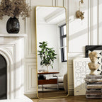 Goldtone 56X21 Complete Length Floor Standing Mirror