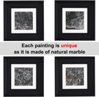 Framed Premium Natural Marble Wall Art 14x14 Inches