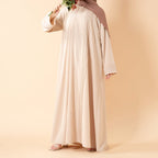 Serene Pleated Georgette Abaya Loose Full-Length Modest Style (MA254)
