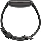 Fitbit - Versa 2 Smartwatch 40mm Aluminum - Black/Carbon with Silicone Band
