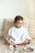 White Chunky Knitted sweater