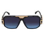 LEGEND - Retro Flat Top Square Sunglasses Black Blue-Lavender Fade