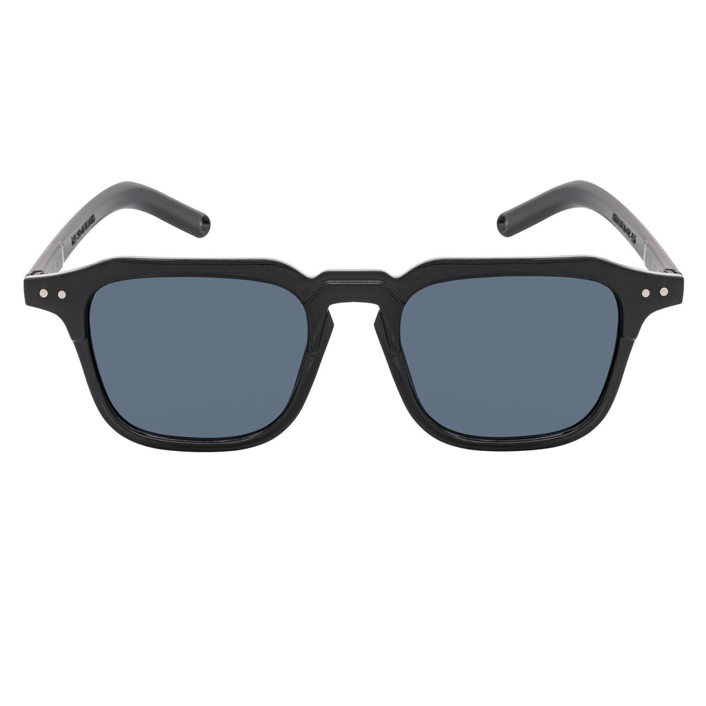 MISSONI - Keyhole Bridge Square Horn Rimmed Black Sunglasses Smoke Lens