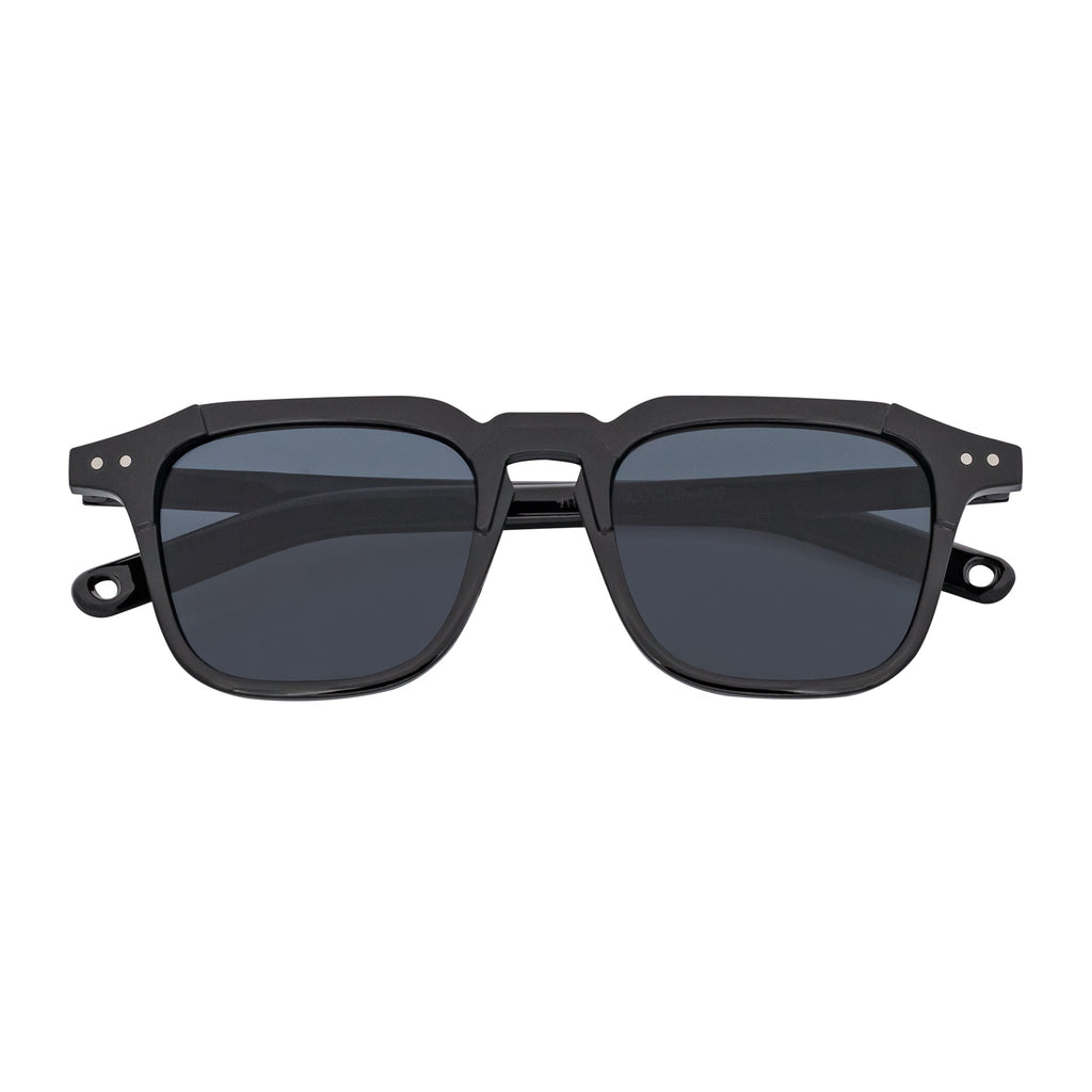 MISSONI - Keyhole Bridge Square Horn Rimmed Black Sunglasses Smoke Lens