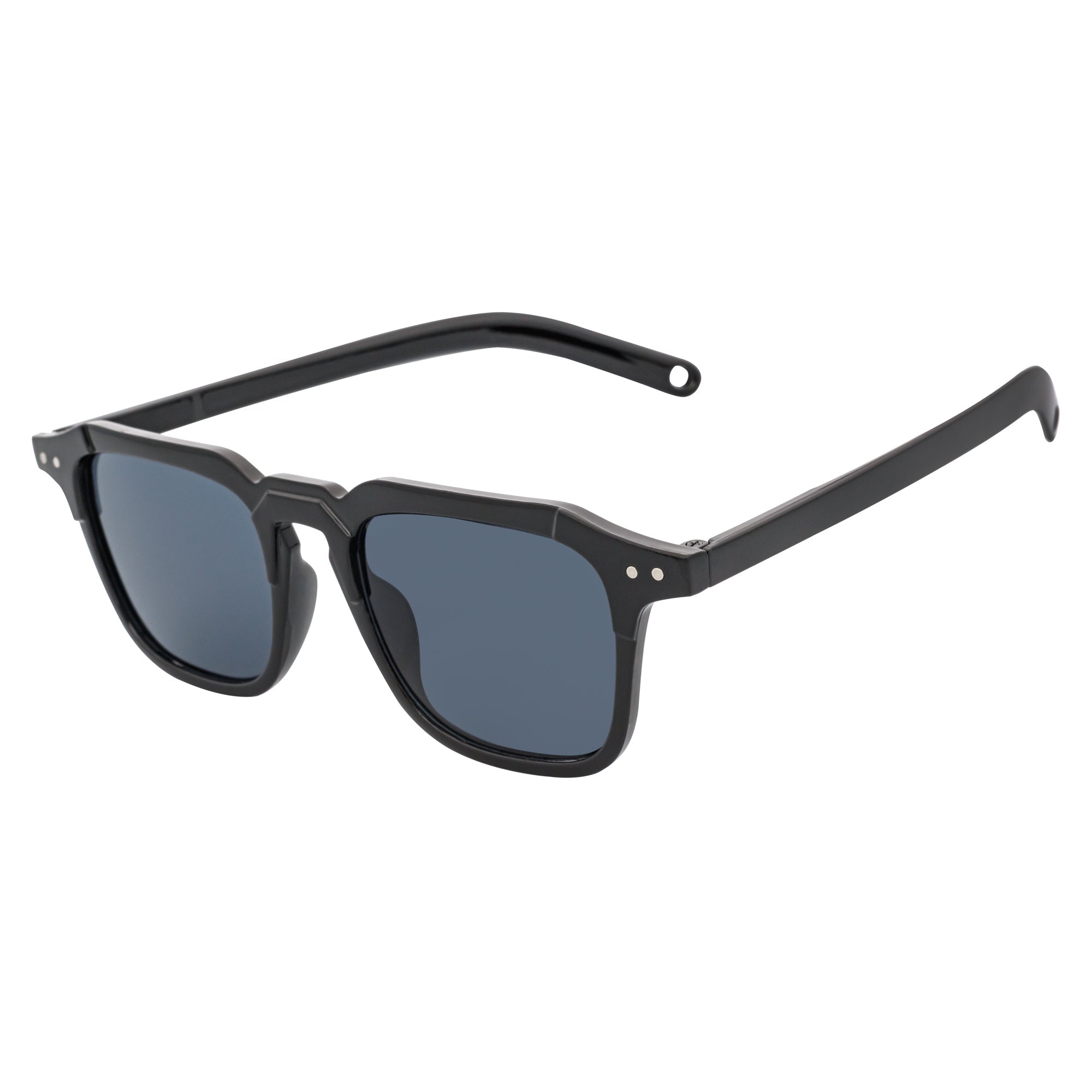 MISSONI - Keyhole Bridge Square Horn Rimmed Black Sunglasses Smoke Lens