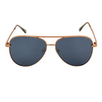 KEY - Oversize Large Flat Lens Metal Aviator Sunglasses Gold Silver Mirror
