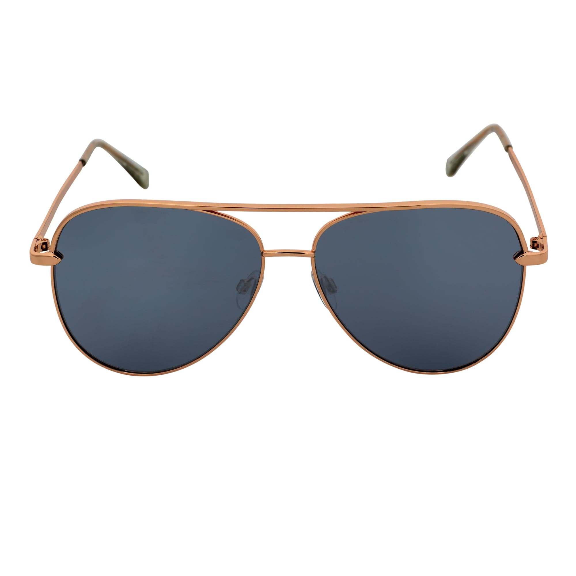 KEY - Oversize Large Flat Lens Metal Aviator Sunglasses Gold Silver Mirror