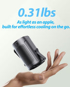 Portable Waist Fan Rechargeable 25H Battery 4 Speed 6600RPM Orange