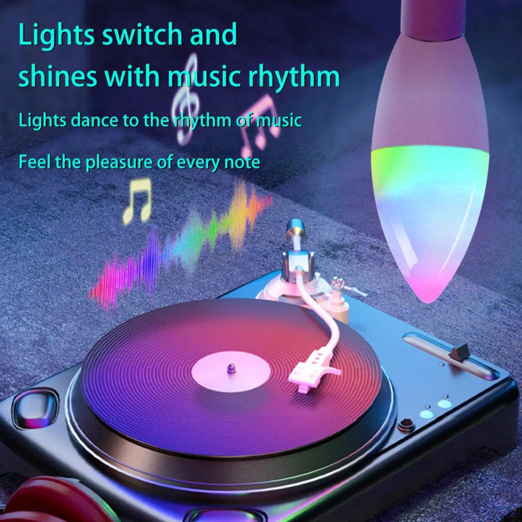 Smart LED Lamps | E14 RGB CW WW Dimmable Bulb with Voice Control