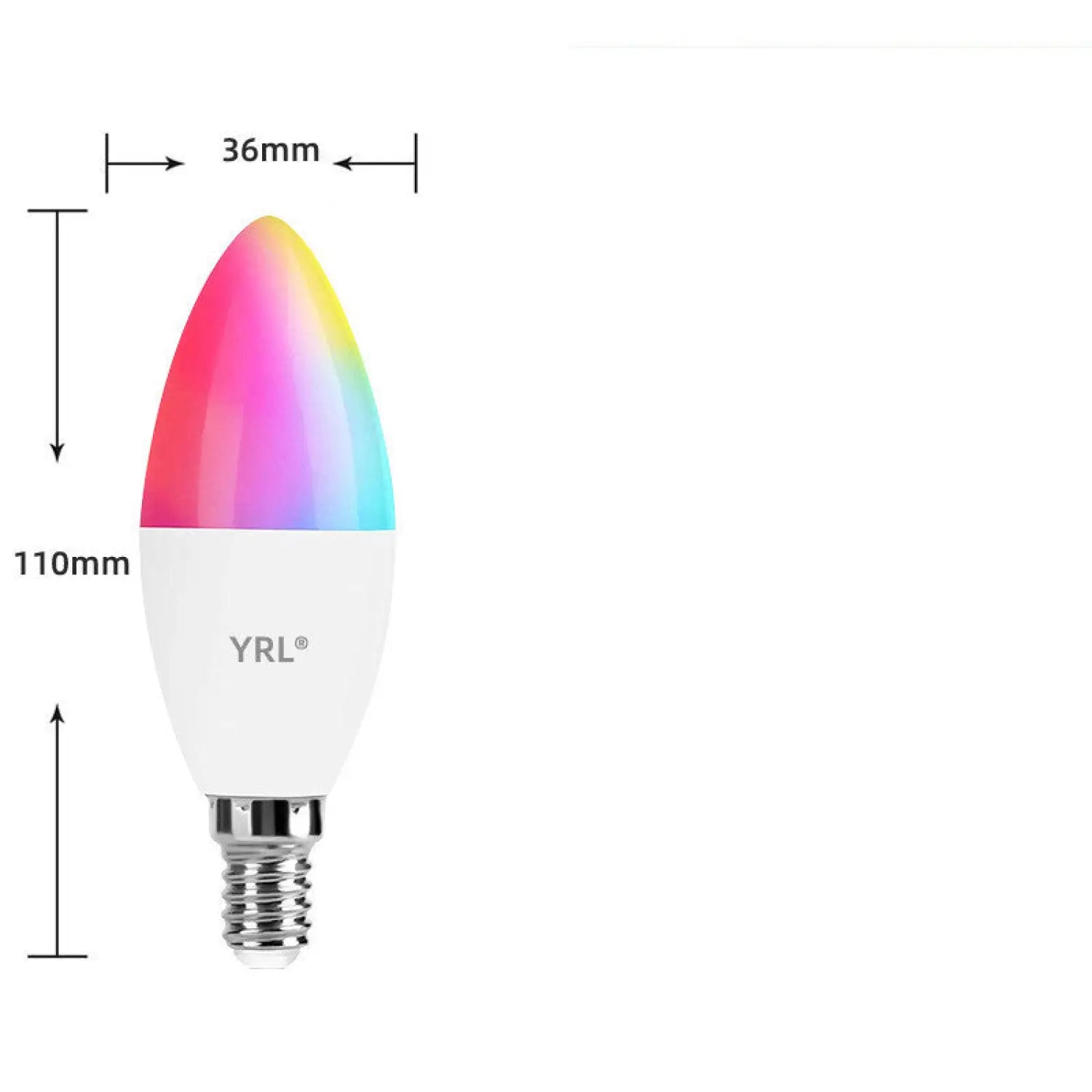 Smart LED Lamps | E14 RGB CW WW Dimmable Bulb with Voice Control
