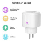 Smart Plug WiFi Socket Power Monitor Timing Function Tuya SmartLife APP Control Works With Alexa Google Assistant