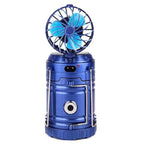 Solar USB Charging Tent Light + Fan