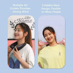 Staright Portable Hanging Neck Fan & Music Player Hands-Free Bladeless Fan