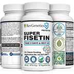Super Fisetin 500mg - 6 Month Senolytic Supplement - Supports Cellular Health & Longevity - GMP-Certified - Destroy Zombie Cells - For Anti-Aging by RevGenetics