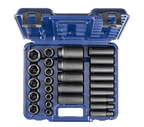 Wright Tool 6 Point Standard & Deep Impact Socket Set 1/2" Drive Metric 46667-MC